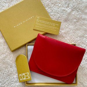 Minor History Red Magnetic Leather Passport Wallet